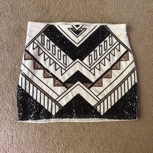 Express sequin skirt